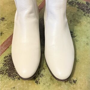 Elegant White Leather Boots